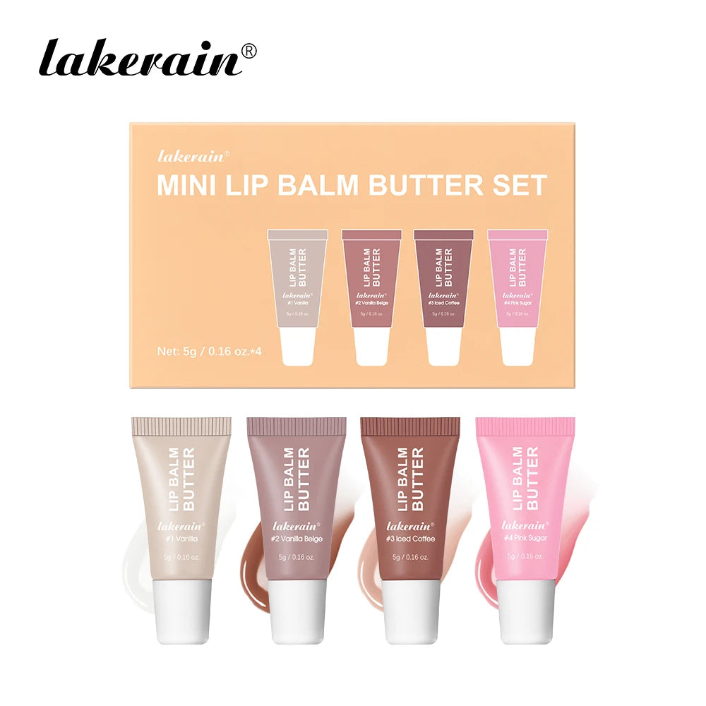 Summer Butter Mini Lip Balm Travel Kit Buttery Moisturizing Tinted Lip Balm Watery Multi-color Lipstick For All Skin Types