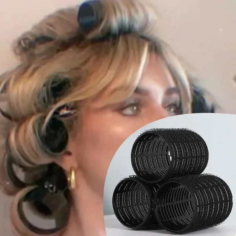 4-8pcs Hair Rollers Self Grip Hook Hair Curlers Roller Bangs Salon No Heat Volume Self-adhesive Hook Curlers Hair Styling Tools